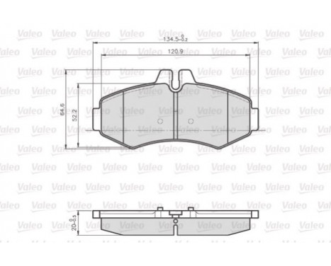 Brake Pad Set, disc brake 872022 Valeo