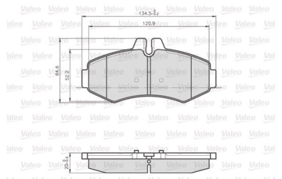 Brake Pad Set, disc brake 872022 Valeo