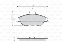 Brake Pad Set, disc brake 872042 Valeo