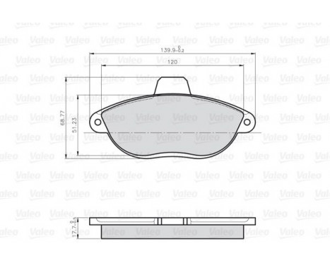 Brake Pad Set, disc brake 872042 Valeo