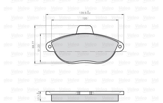 Brake Pad Set, disc brake 872042 Valeo