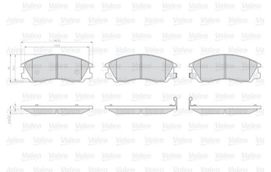 Brake Pad Set, disc brake 872059 Valeo