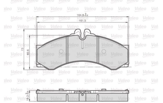 Brake Pad Set, disc brake 872076 Valeo