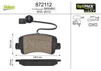 Brake Pad Set, disc brake 872112 Valeo
