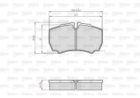 Brake Pad Set, disc brake 872123 Valeo