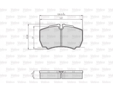 Brake Pad Set, disc brake 872123 Valeo