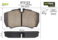 Brake Pad Set, disc brake 872123 Valeo