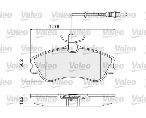 Brake Pad Set, disc brake 872124 Valeo