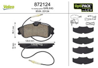 Brake Pad Set, disc brake 872124 Valeo