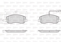 Brake Pad Set, disc brake 872147 Valeo