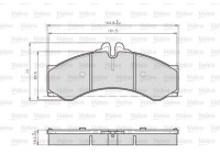 Brake Pad Set, disc brake 872153 Valeo