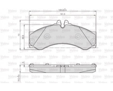 Brake Pad Set, disc brake 872153 Valeo, Image 2