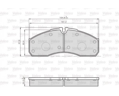 Brake Pad Set, disc brake 872160 Valeo