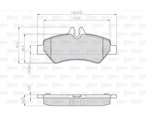 Brake Pad Set, disc brake 872190 Valeo