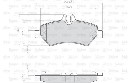 Brake Pad Set, disc brake 872190 Valeo