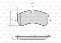 Brake Pad Set, disc brake 872200 Valeo