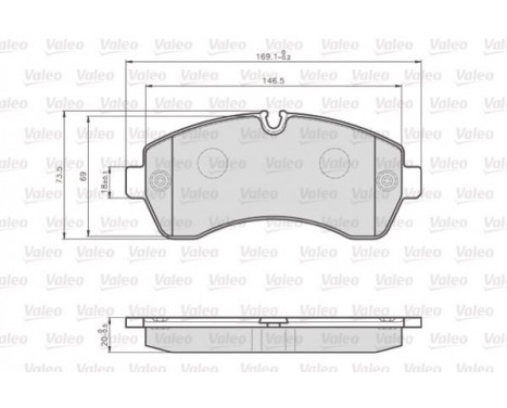 Brake Pad Set, disc brake 872200 Valeo
