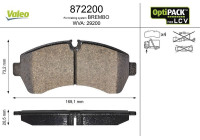 Brake Pad Set, disc brake 872200 Valeo