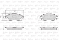 Brake Pad Set, disc brake 872225 Valeo