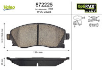 Brake Pad Set, disc brake 872225 Valeo