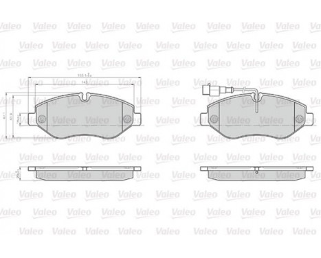 Brake Pad Set, disc brake 872230 Valeo