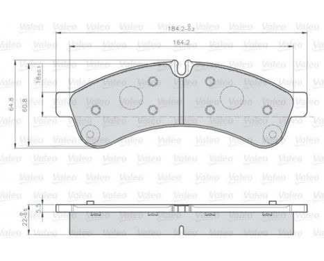 Brake Pad Set, disc brake 872231 Valeo