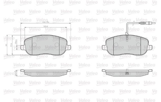 Brake Pad Set, disc brake 872261 Valeo