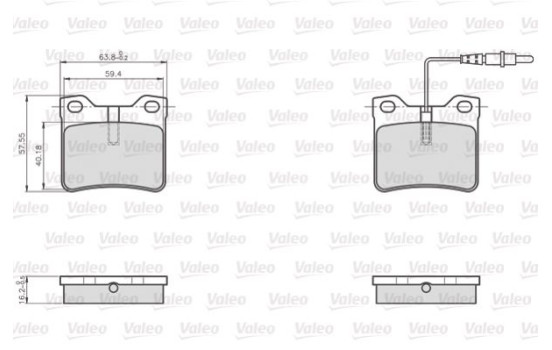 Brake Pad Set, disc brake 872279 Valeo