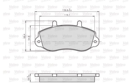 Brake Pad Set, disc brake 872302 Valeo