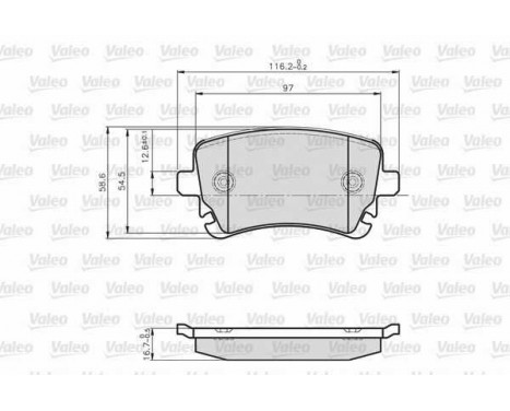 Brake Pad Set, disc brake 872326 Valeo