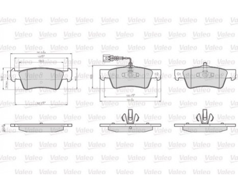 Brake Pad Set, disc brake 872367 Valeo