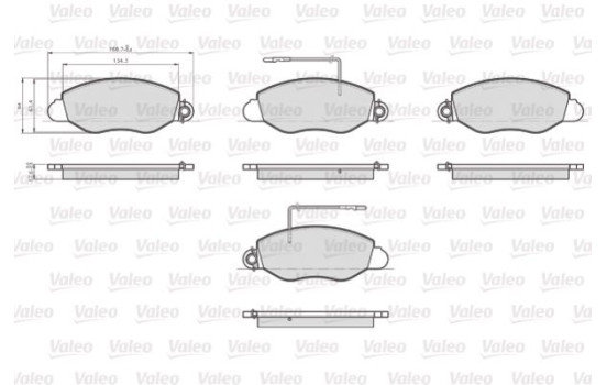 Brake Pad Set, disc brake 872432 Valeo