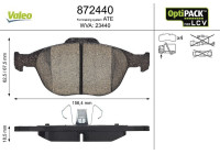Brake Pad Set, disc brake 872440 Valeo