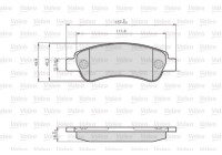 Brake Pad Set, disc brake 872465 Valeo