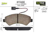 Brake Pad Set, disc brake 872466 Valeo