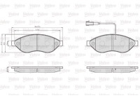 Brake Pad Set, disc brake 872468 Valeo