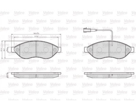 Brake Pad Set, disc brake 872468 Valeo