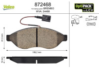 Brake Pad Set, disc brake 872468 Valeo