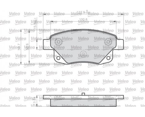 Brake Pad Set, disc brake 872486 Valeo