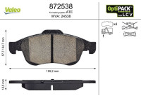 Brake Pad Set, disc brake 872538 Valeo