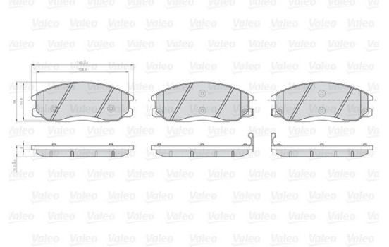 Brake Pad Set, disc brake 872569 Valeo