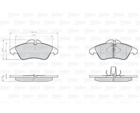 Brake Pad Set, disc brake 872576 Valeo, Image 2