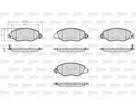 Brake Pad Set, disc brake 872577 Valeo