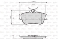 Brake Pad Set, disc brake 872578 Valeo