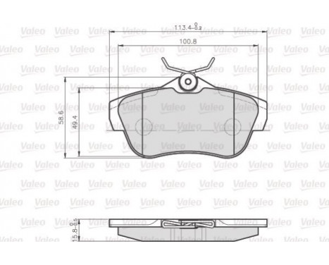 Brake Pad Set, disc brake 872578 Valeo