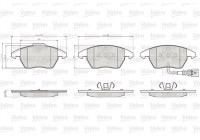 Brake Pad Set, disc brake 872587 Valeo