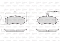 Brake Pad Set, disc brake 872595 Valeo
