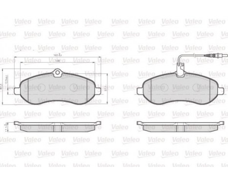 Brake Pad Set, disc brake 872595 Valeo