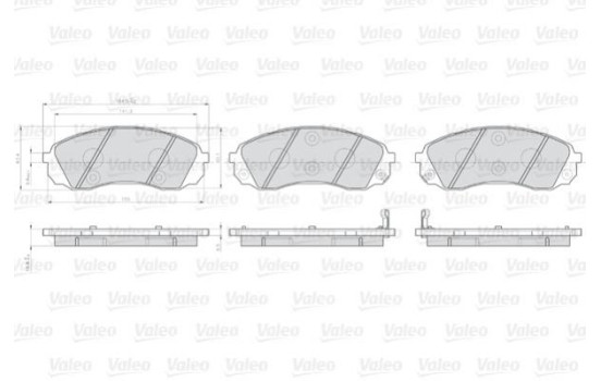 Brake Pad Set, disc brake 872597 Valeo