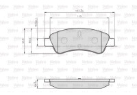 Brake Pad Set, disc brake 872599 Valeo